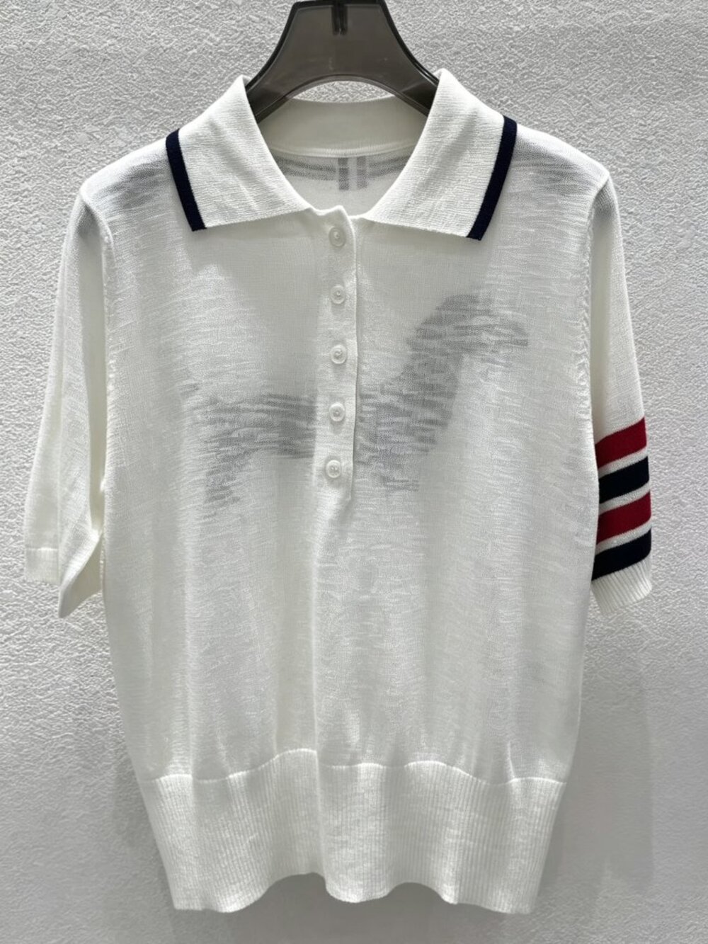 Thom Browne Hector Dog Polo Collar Knit Short Sleeve 🐶 Luxury Designer